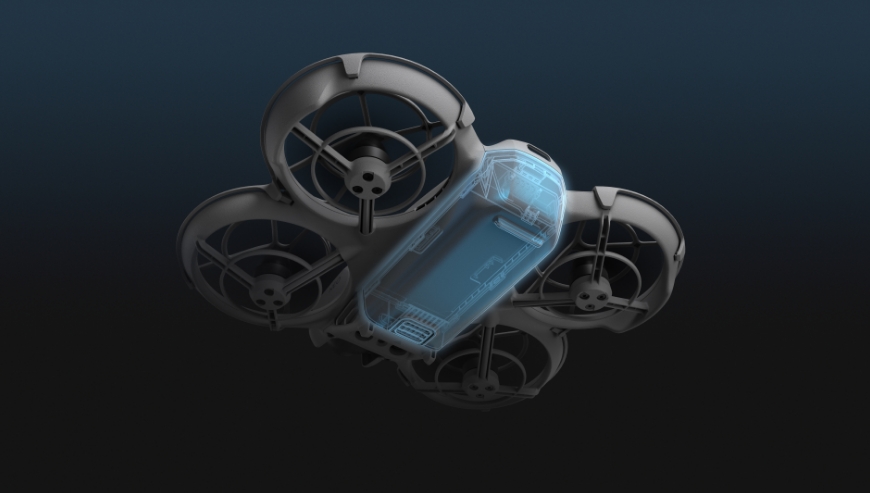 DJI Neo dron od spodu